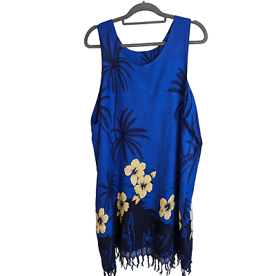 #ad Beach Dress Women#x27;s 2X Blue Cover Up $14.00