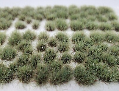 Self Adhesive Static Grass Tufts Miniature Scenery Terrain Two Tone Green 4mm $11.49