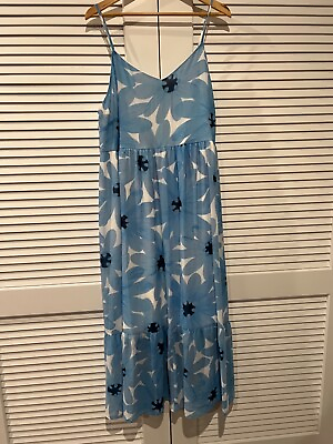 Women#x27;s Lane Bryant Tank Blue Floral Maxi Dress 18 20 NWT $23.00