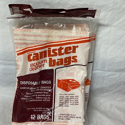 #ad 11 Disposable Vacuum Cleaner Bags — Sears Kenmore Canister 20 5055 50555 Made US $12.00