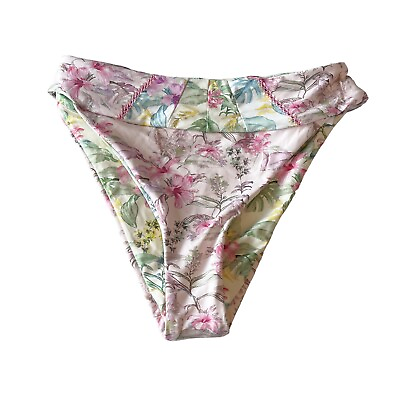 #ad LoveShackFancy x Hurley Reversible Cheeky Bikini Bottom Hawaiian Hibiscus Large $39.20