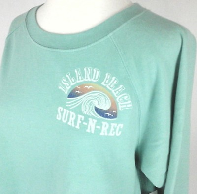 NWT Ralph Lauren Damp;S Womens Terry Beach Surf Graphic Sweatshirt Pullover Large $64.26