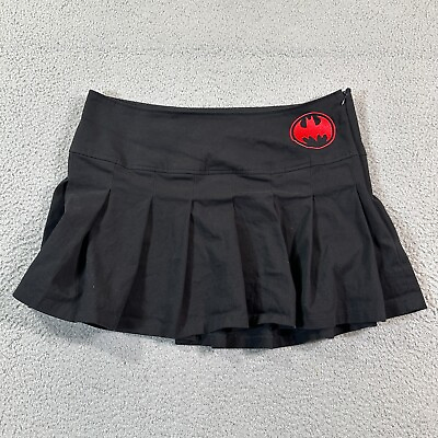 #ad Dolls Kill x DC Ultimate Fan Denim Mini Skirt Size 1X Black Batman $24.00