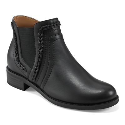 #ad Women#x27;s Premium Genuine Leather Round Toe Casual Booties $75.00