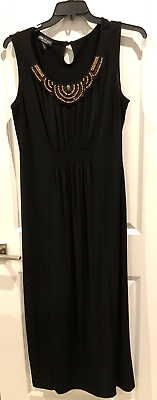 #ad Black Plus Size 1X Maxi Dress with Beaded Embellishment IN Studio $28.00