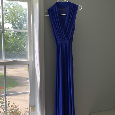 #ad Green Envelope of Los Angeles Women#x27;s Blue Maxi Dress Size Medium $19.99