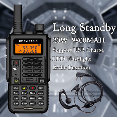 BAOFENG X5 PLUS 20W DUAL BAND VHF UHF WALKIE TALKIE LONG RANGE TWO WAY HAM RADIO $45.95