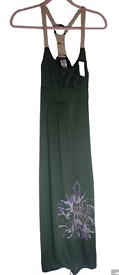 #ad Maxie Junior Braided Back Long Casual Sleeveless Summer Dress Size M Sexy Dress $15.00