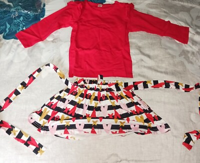 #ad #ad Kids Set Skirt And Shirt Size 4t $8.50