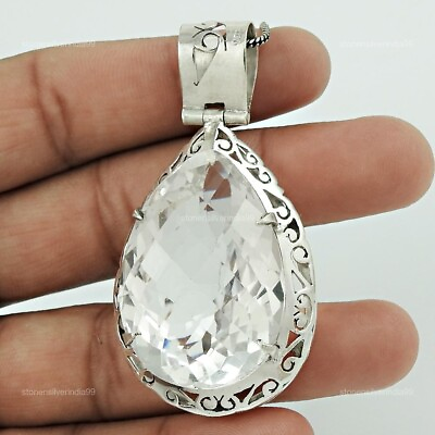 #ad Natural Crystal Gemstone Jewelry 925 Sterling Silver Pendant Boho For Girls F15 $96.25