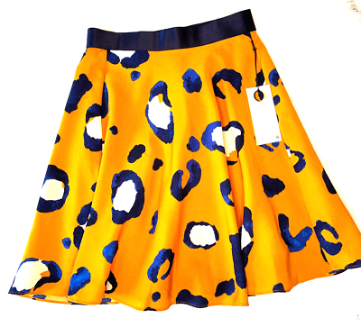 #ad BRAND NEW 3.1 Phillip Lim x Target Leopard Mini Skirt Size Gold Blue NWT $22.00