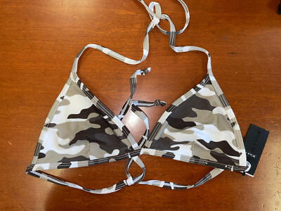 Kendall Kylie Camo Triangle String Bikini Top Size Medium $22.00