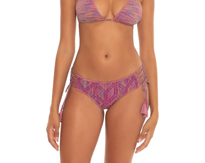 #ad Becca Mosaic Hipster Bikini Bottom Swimsuit Large Purple NEW $29.99