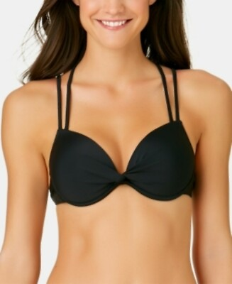 #ad California Waves 262554 Women Juniors Strap Push Up Bikini Top Swimwear Size S $11.40
