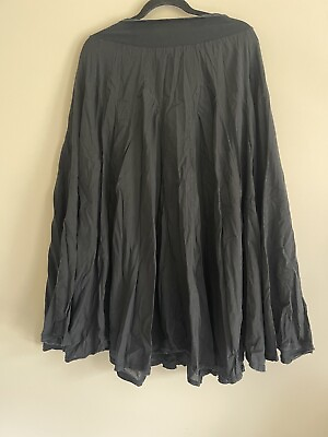 Women’s Cuna Luz Large Black Skirt Long USA made 100% Cotton $14.97