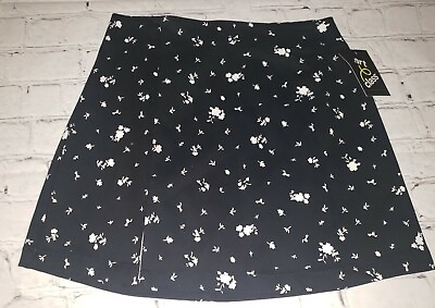 #ad Art Class Girls Size Large 10 12 Black Skirt With White Flowers $12.99