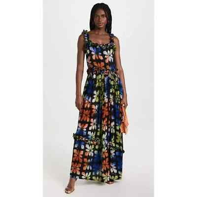 #ad Busayo Aje Ruffle Trim Floral Maxi Dress XS NWOT $149.99