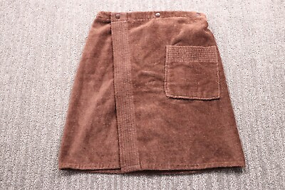 #ad Aerie Women Beach Cover Up Skirt 30x19 Brown Wrap Terry Stretch Swimming Knee $29.77