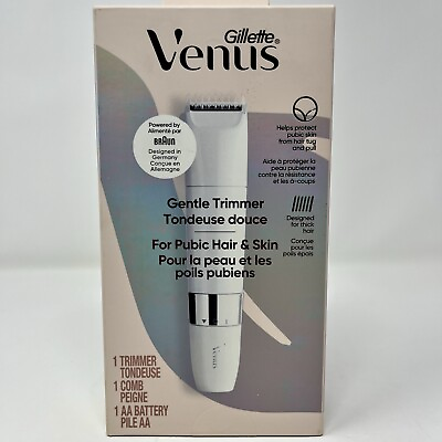 #ad #ad Gillette Venus Gentle Trimmer For Pubic Hair amp; Skin Model 5368 White $17.97