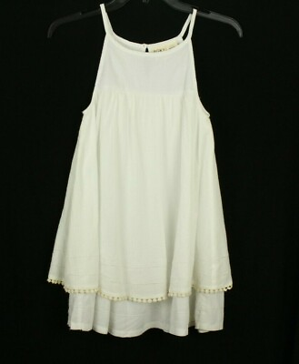 Roxy Girls White Layers Dress Size 10 $12.99