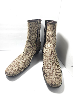#ad A Pair Of Boots Medium High Sizes 7 1 2 Tan $15.00