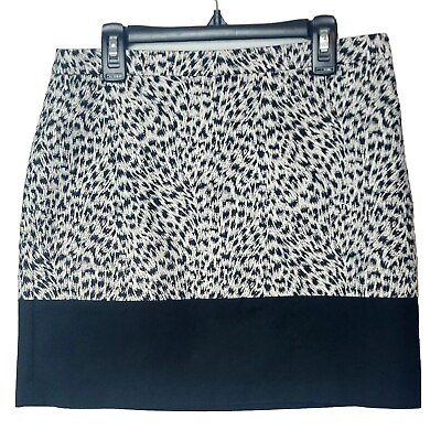#ad Michael Kors Womens Short Skirt Size 2 Black White Zebra Animal Print $16.98