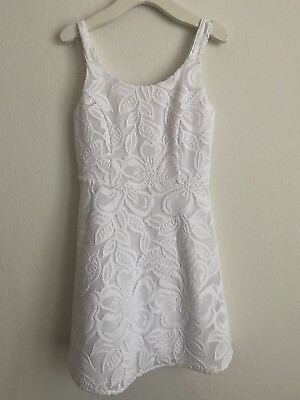 #ad Lilly Pulitzer Girls White Dress Size 10 $48.00