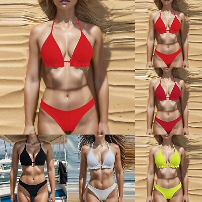 #ad Women Bikini Swimsuits Slimming Floral Print Quick Drying Swimming Tankini $13.88