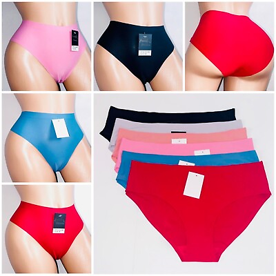 #ad 3 6 pack Briefs Women No Show Laser Cut Bikini Panties Underwear icy Cool 68600 $19.95