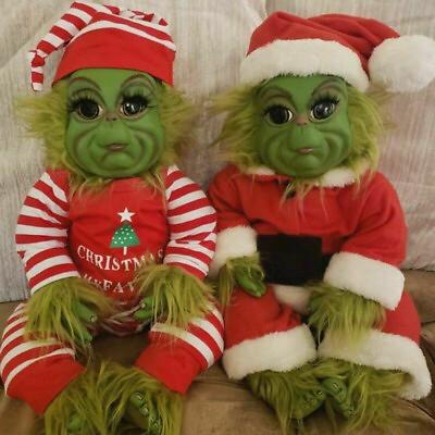Christmas Grinch Baby Stuffed Plush Toys Grinch Doll Xmas Kids Gifts Home Decor $22.99