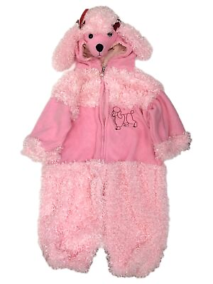 #ad Toddler Girls Pink Poodle Costume Hooded Jumpsuit 2T $32.99
