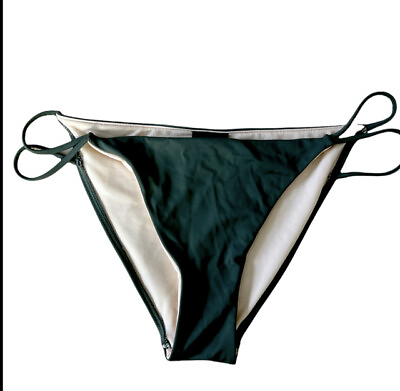 #ad #ad Dark Green Triangle Bikini Bottom L Swimwear Strappy Bikini $12.00