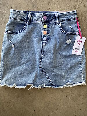 #ad Girls Denim Skirt NWT Size 16 High Rise Justice Girl $11.72