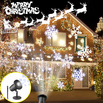 Christmas Snowflake Projector Light LED Laser Outdoor Lamp Xmas Gift Party Decor $18.95