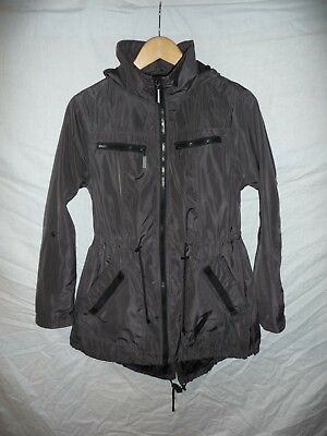 ATMOSPHERE Womens Grey Lightweight Water Repellent Hooded Jacket UK 12 w130 GBP 15.00