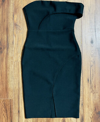 #ad #ad Little Black Dress Cocktail Large Polyester Spandex Dress Slimming Effect Sz 4 $35.00