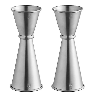 #ad Japanese Style Cocktail Jigger Matte Black or Silver 304 Stainless Set of 2 $11.50