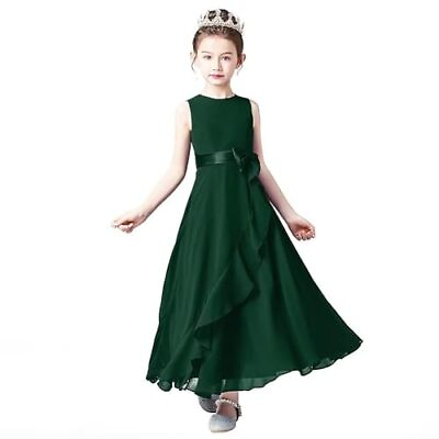#ad dideyttawl Little Junior Girl Long Bridesmaid Dress Wedding Flower Girls Formal $26.99