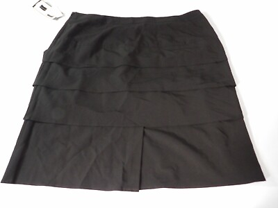 #ad Sandro Woman Pencil Skirt 18W Black Tiered Layered Career Office New Professiona $23.98