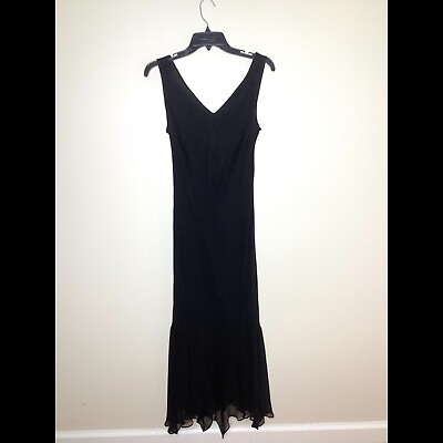 Robbie Bee Black Silk Evening Dress size 12 $25.00