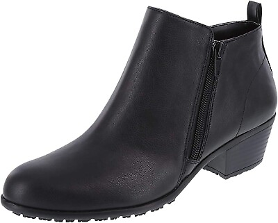 #ad Safetstep Women#x27;s Brenna Black or Brown Ankle Boots Bootie Wide Width $63.98