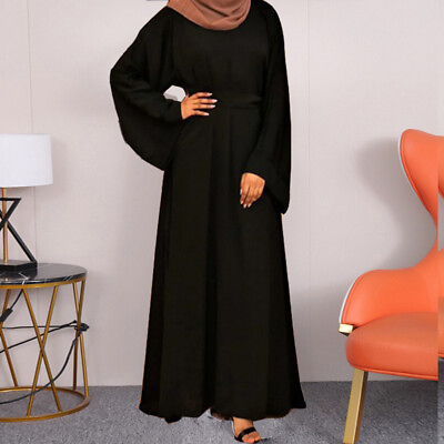#ad Ramadan Muslim Womens Long Maxi Dress Abaya Islamic Prayer Robe Kaftan Arab Long $26.09