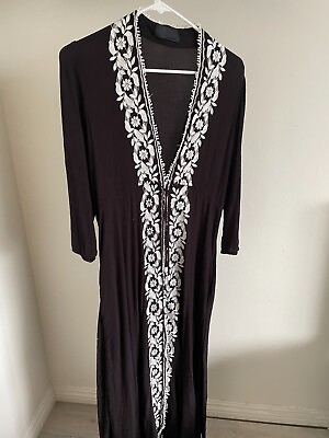 #ad Line amp; Dot Embroidered Long Sleeve Maxi Dress Black $59.99