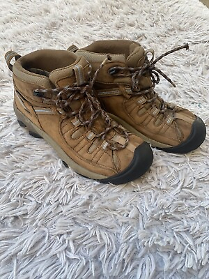 #ad Keen Targhee II Mid Womens Boots Size 9 Brown Black Waterproof Hiking 1004114 $39.95