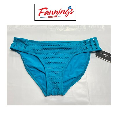 #ad Kenneth Cole Blue Lace Bikini Bottoms E41 $13.95
