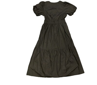 #ad French Connection Women#x27;s Bubble Sleeve Poplin Maxi Dress Medium Black $17.47