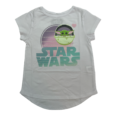 Disney Star Wars The Mandalorian Sun Girls Toddler Grogu Baby Yoda Shirt Size 3T $10.00