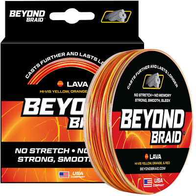 Beyond Braid Braided Fishing Line Abrasion Resistant No Stretch Strong $32.95