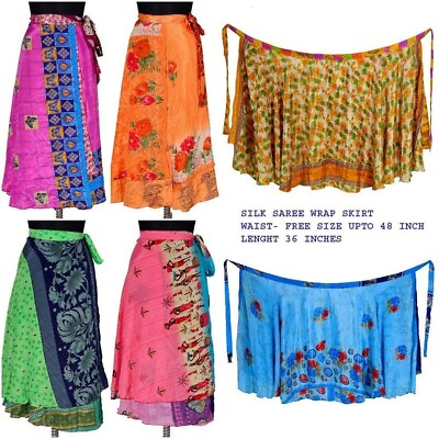 Wholesale Lot Indian Silk Skirts Midi Skirts Mini Skirts Wrap Skirts Maxi Skirts $41.45