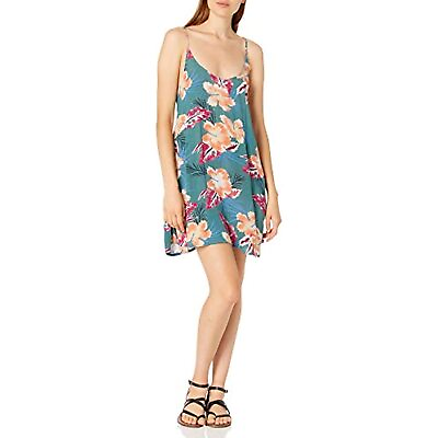 #ad #ad MSRP $48 Roxy Women#x27;s Standard Be in Love Beach Cover up Dress Aqua Size Large $17.99